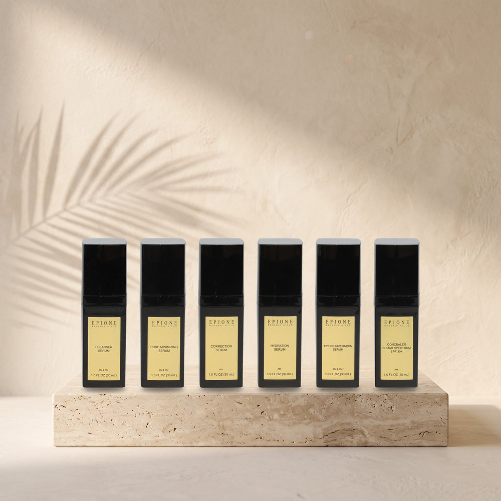 The six morning steps of the Signature Series on travertine