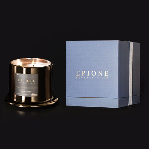 epione signature candle and packaging